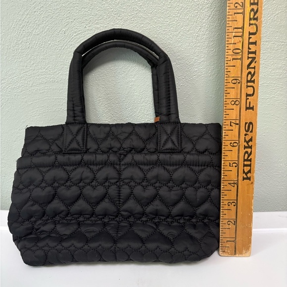 Brighton Heart to Heart Quilted Black Tote Bag Purse. *MISSING SHOULDER STRAP - Picture 4 of 7